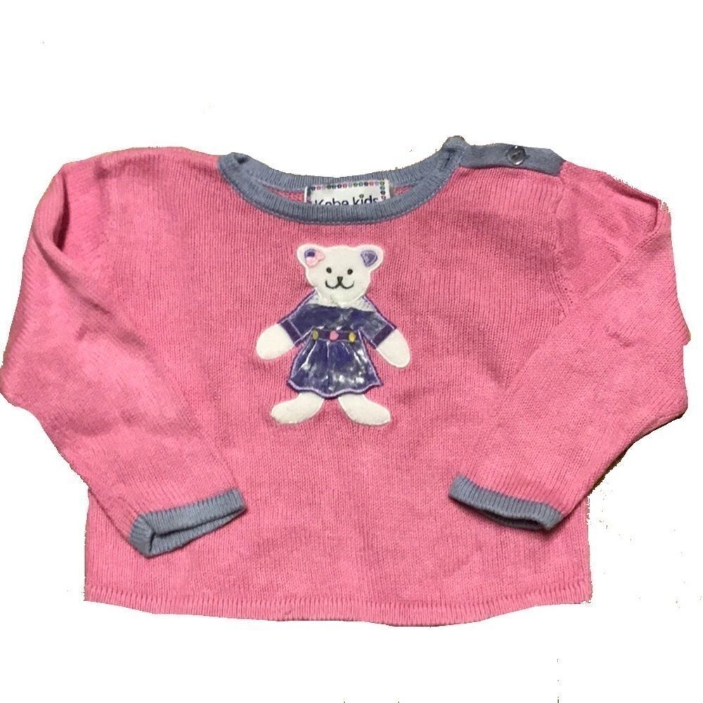 Kobe Kid Pink Teddy Bear Sweater 18 to 24 Months